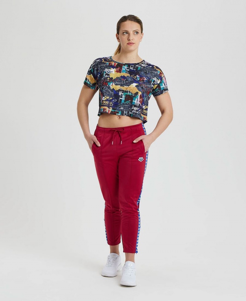 Multicolore T-Shirt Arena Icons Corinne Mesh Crop - HEM-3053572