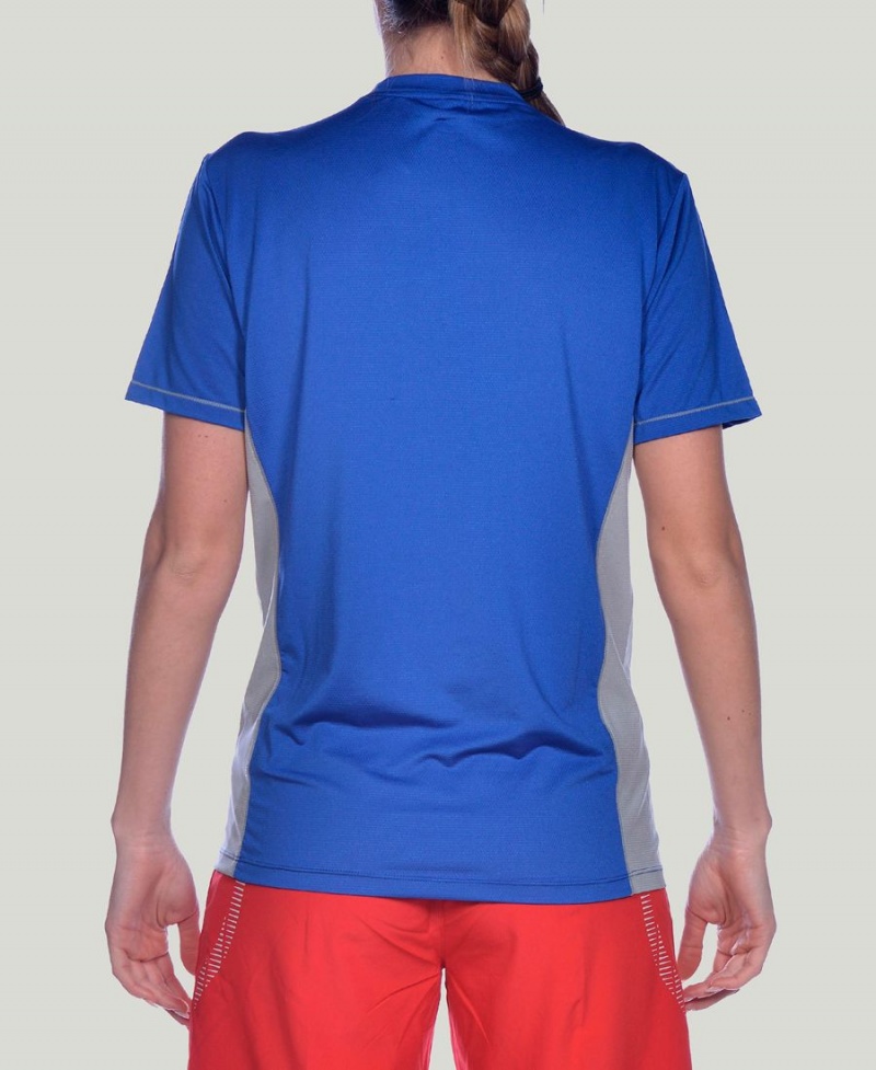 Bleu T-Shirt Arena Team Line Tech Corta Sleeve - KJG-4969822