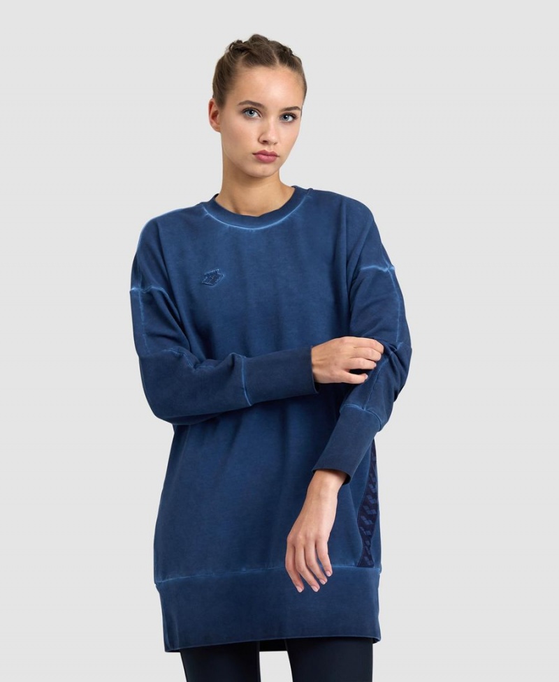 Bleu Marine Sweatshirt Arena Icons Oversized Crewneck - XQW-5087231