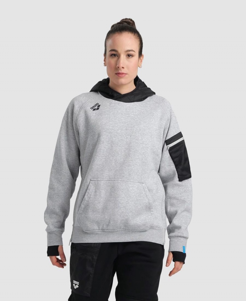 Grise Sweatshirt Arena Encapuchonné Tech - ZHB-2104454