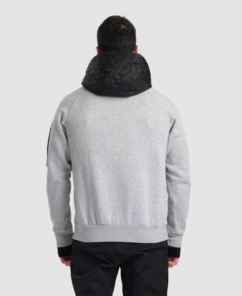 Grise Sweatshirt Arena Encapuchonné Tech - ZHB-2104454