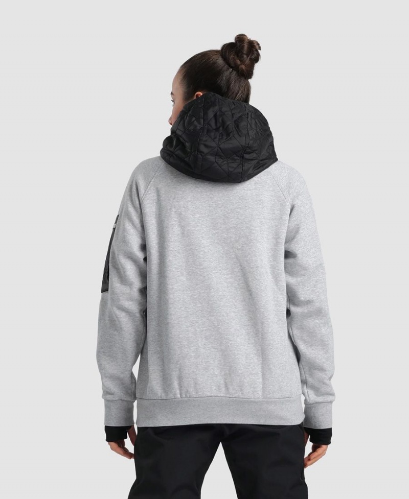 Grise Sweatshirt Arena Encapuchonné Tech - ZHB-2104454