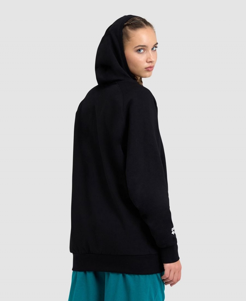 Noir Sweatshirt Arena Logo Encapuchonné - QDN-6307867