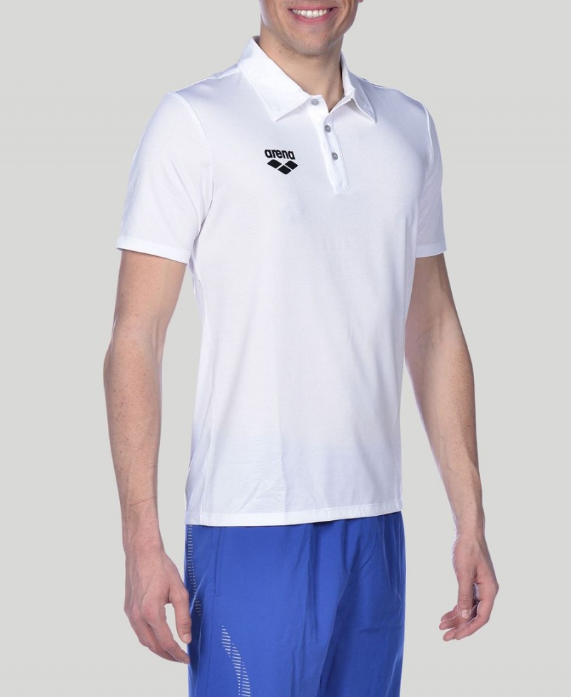 Blanche Polo Arena Team Line Tech Corta Sleeve - VEU-7458248