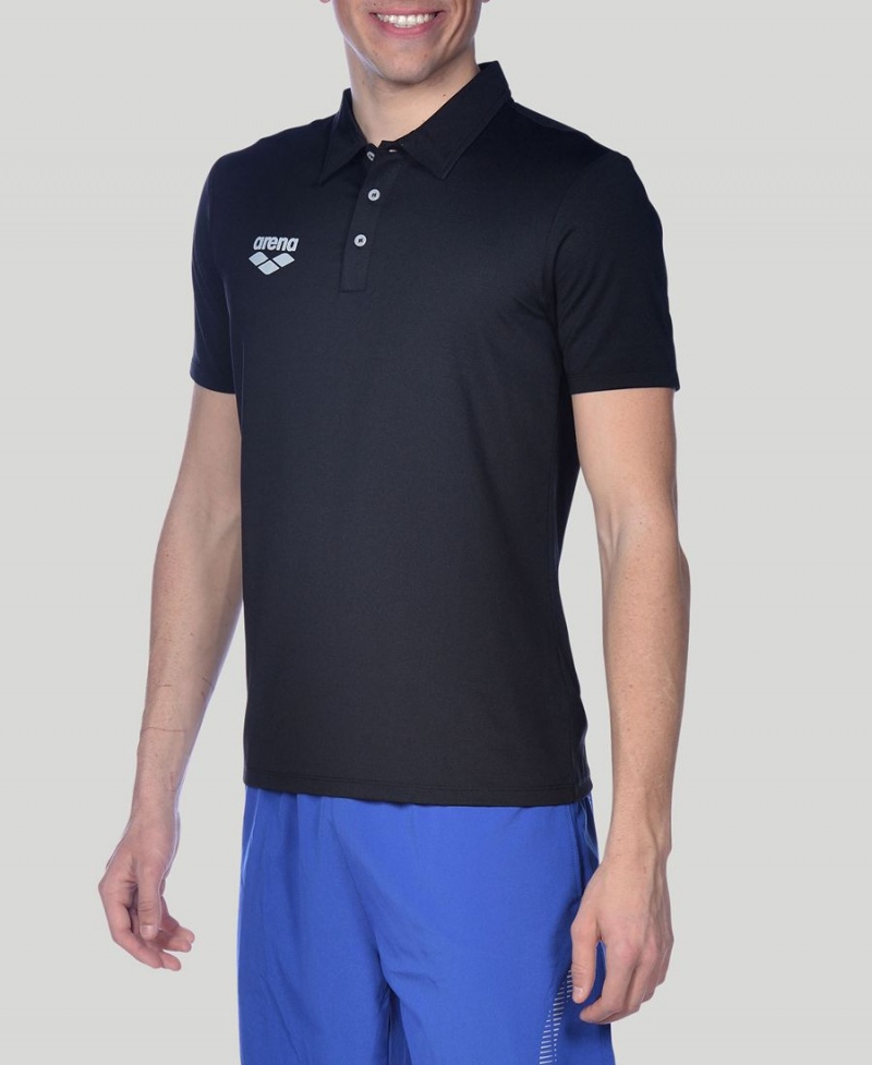 Noir Polo Arena Team Line Tech Corta Sleeve - LBQ-7660963