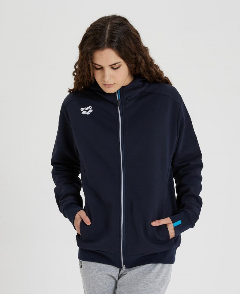 Bleu Marine Veste Arena Team Encapuchonné Panel - WSS-1657830