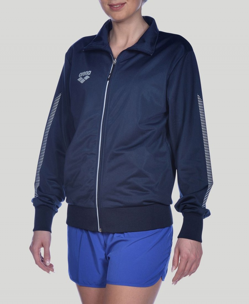 Bleu Marine Veste Arena Team Line Tricoté Poly - OOE-7136154