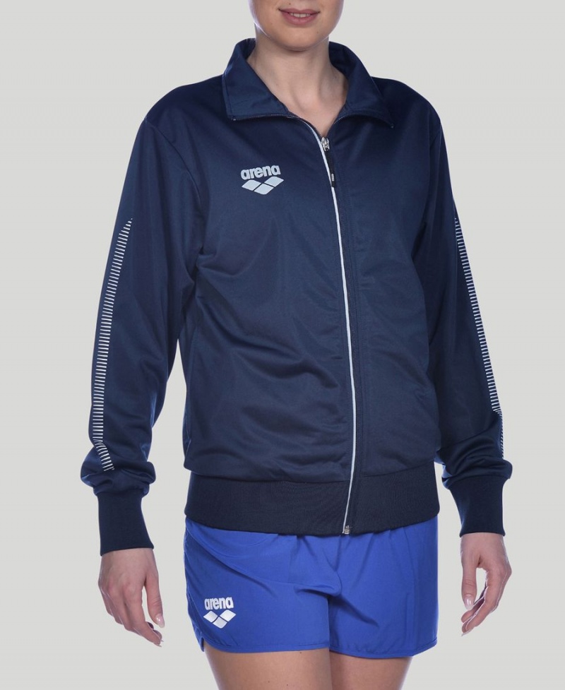 Bleu Marine Veste Arena Team Line Tricoté Poly - OOE-7136154