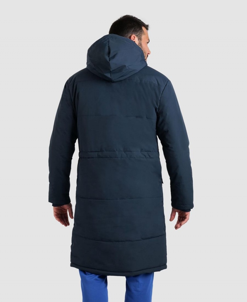 Bleu Marine Veste Arena Team Parka Solid - MWJ-2977541