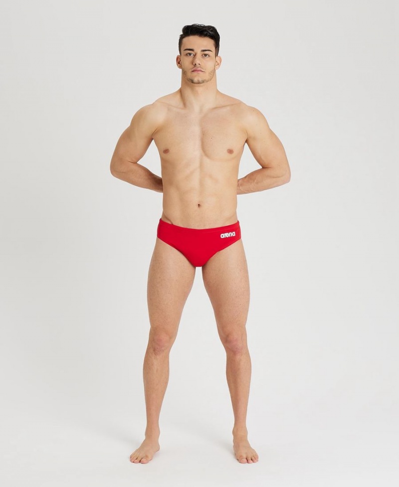 Rouge Slip de Bain Arena Team Solid D'eau Polo - WSA-0497940