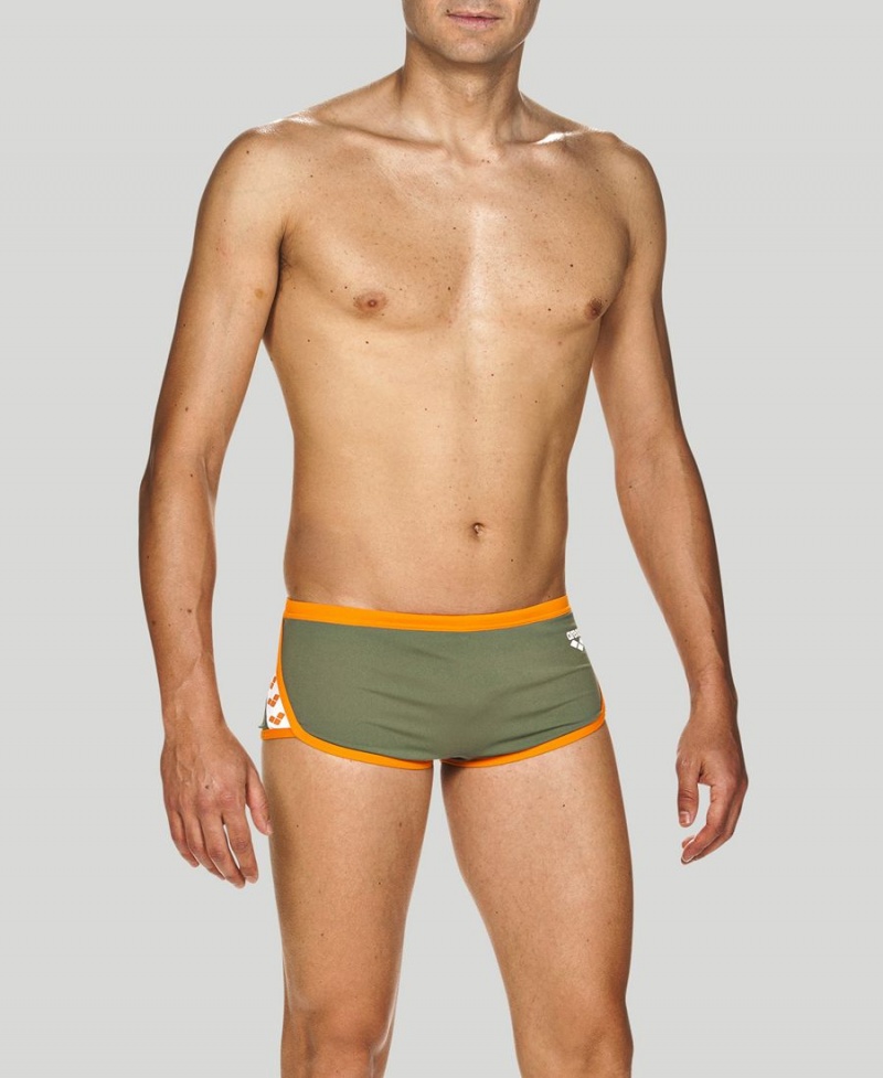 Vert Orange Slip de Bain Arena Team Stripe Square - JZA-7058362