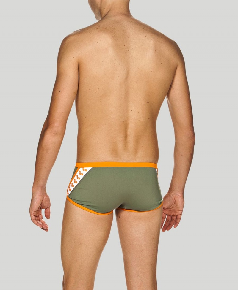 Vert Orange Slip de Bain Arena Team Stripe Square - JZA-7058362