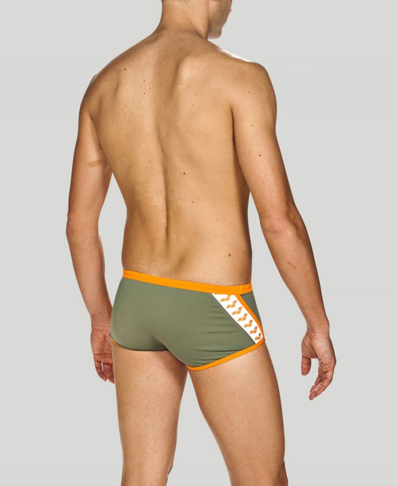 Vert Orange Slip de Bain Arena Team Stripe Square - JZA-7058362