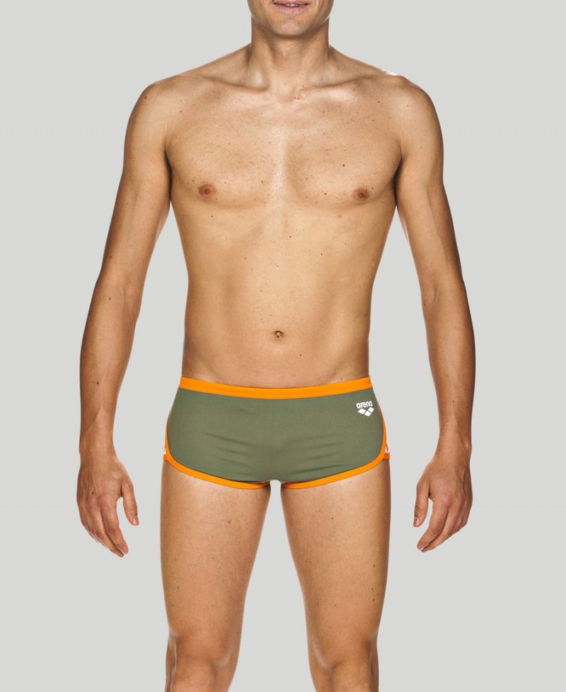 Vert Orange Slip de Bain Arena Team Stripe Square - JZA-7058362