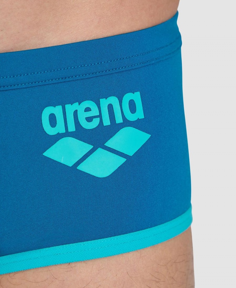 Bleu Turquoise Slip de Bain Arena One Big Logo - IDS-6212224