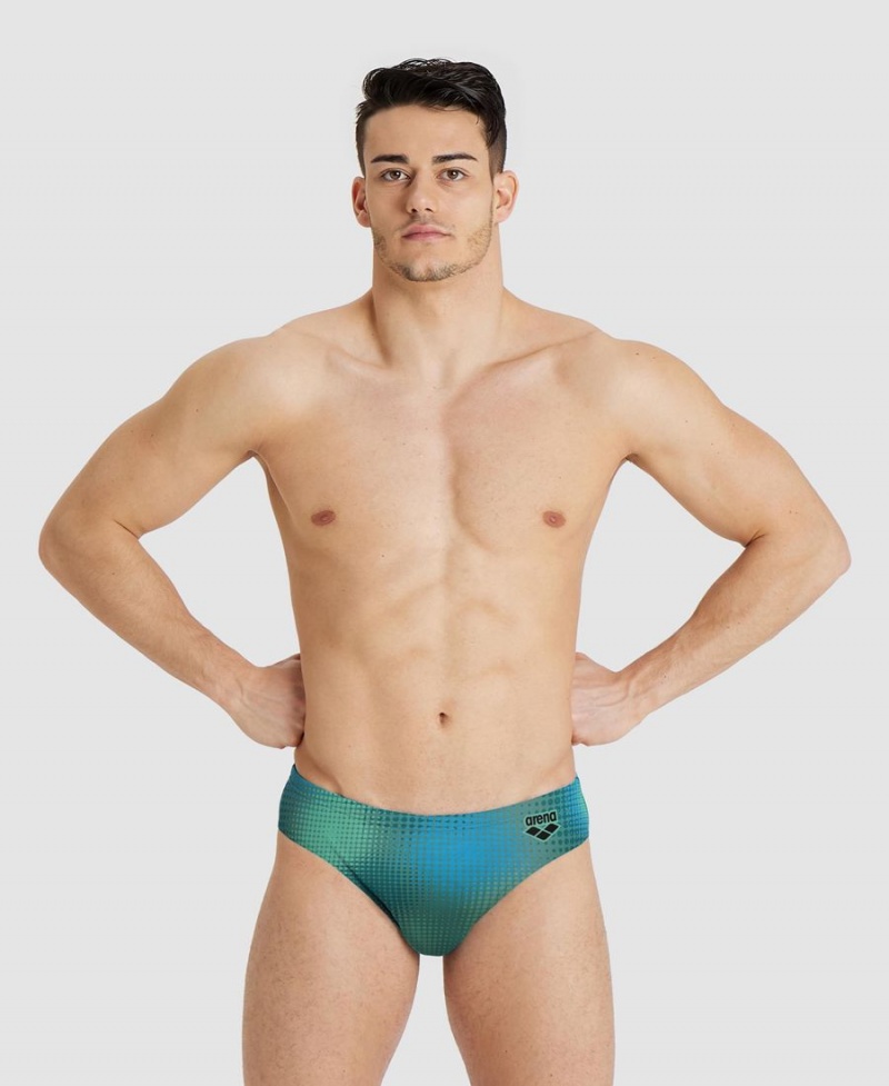 Vert Multicolore Slip de Bain Arena Drew Kibler Collection - EBF-4376269