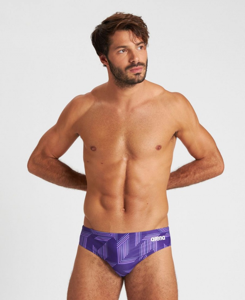 Violette Multicolore Slip de Bain Arena Puzzled - JBU-9789908