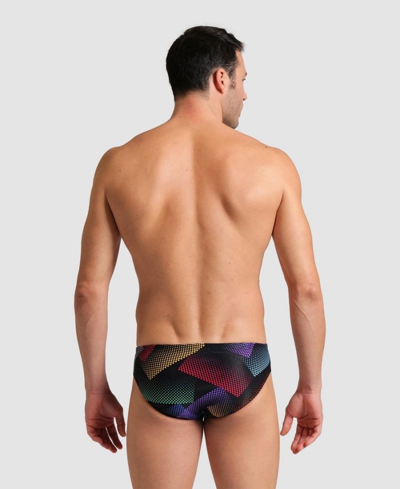 Noir Multicolore Slip de Bain Arena Halftone - MVU-6848959