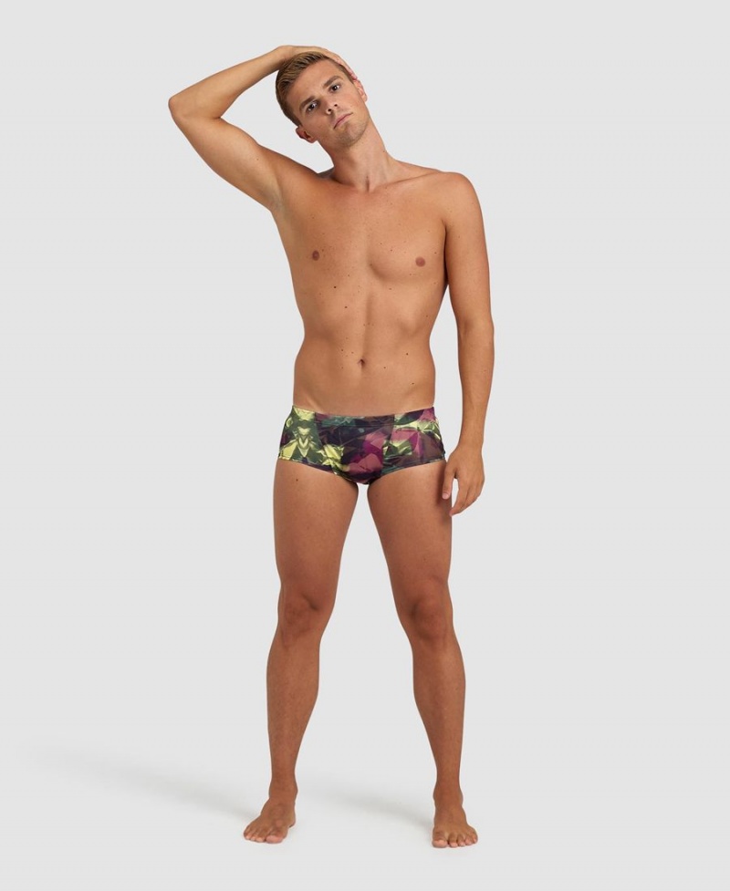 Rouge Multicolore Slip de Bain Arena Hero Camo Low Taille - VDF-8909600