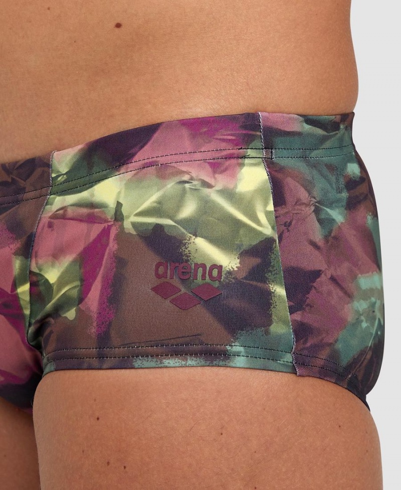 Rouge Multicolore Slip de Bain Arena Hero Camo Low Taille - VDF-8909600