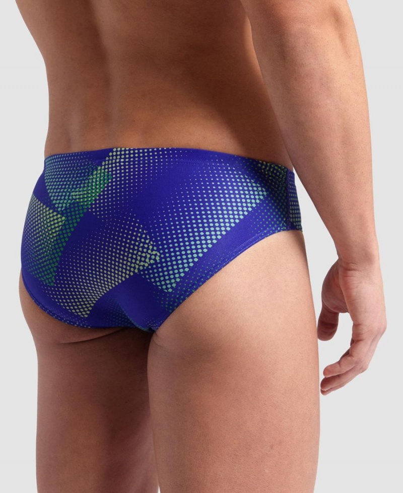 Bleu Vert Slip de Bain Arena Halftone - CDA-0855542