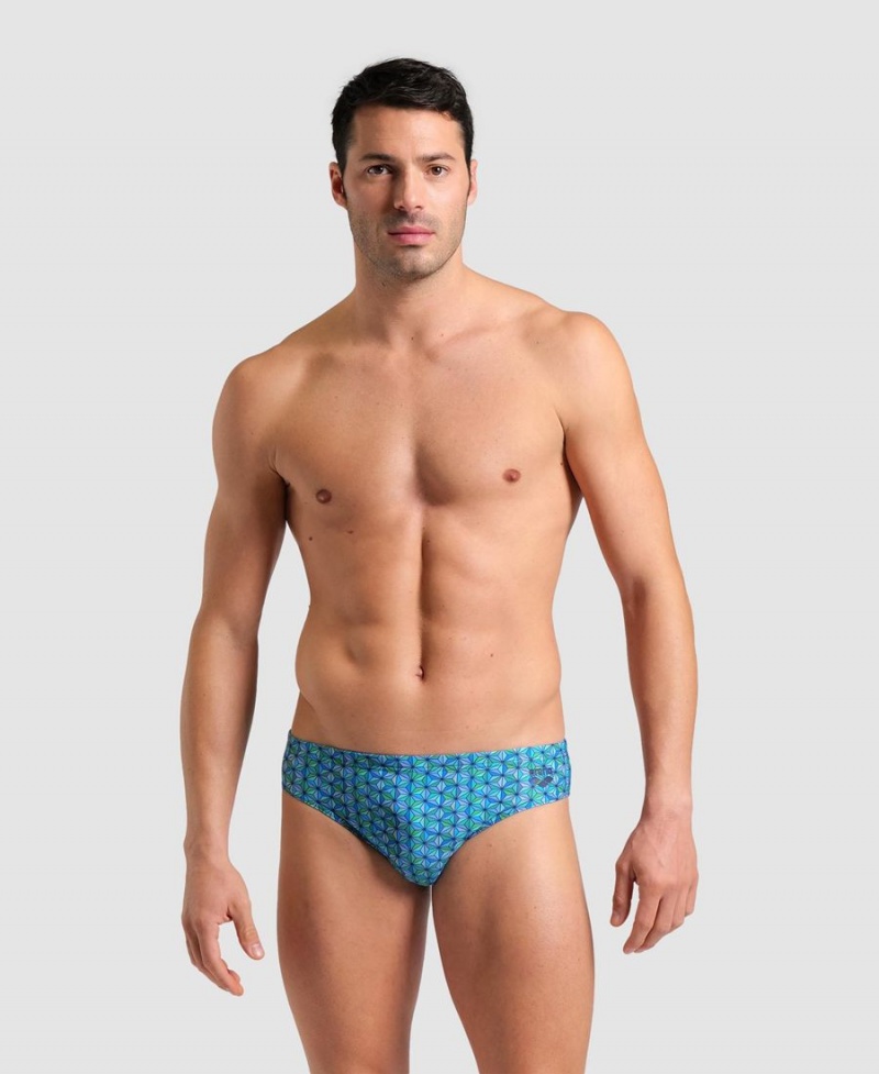 Turquoise Multicolore Slip de Bain Arena Starfish - QMI-0247360