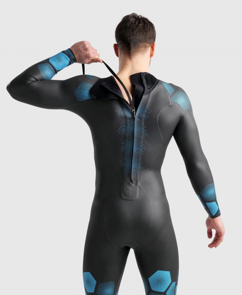 Noir Bleu Combinaison Natation Arena Thunder - IEK-6060191