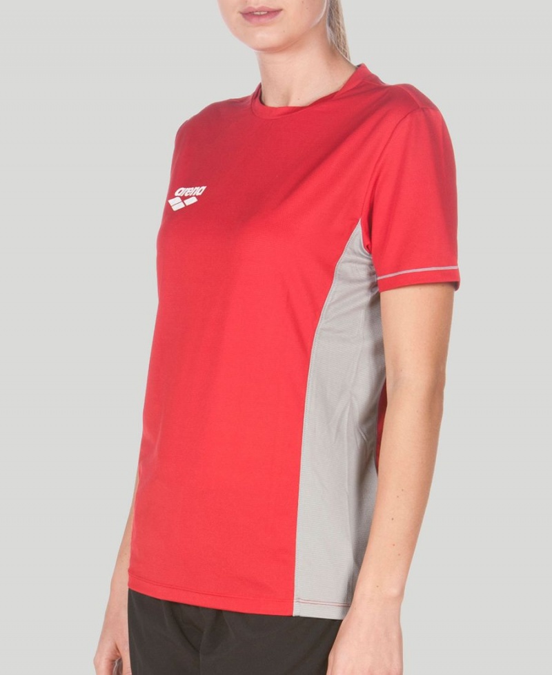 Rouge T-Shirt Arena Team Line Tech Corta Sleeve - TPX-9879973