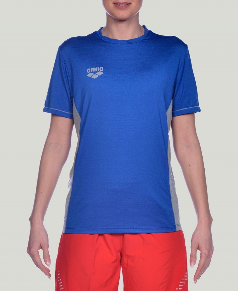 Bleu T-Shirt Arena Team Line Tech Corta Sleeve - NVC-6861370