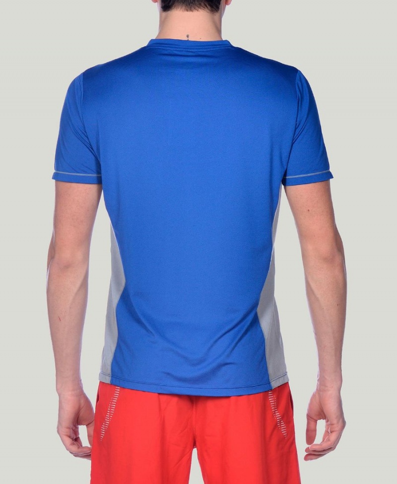 Bleu T-Shirt Arena Team Line Tech Corta Sleeve - NVC-6861370