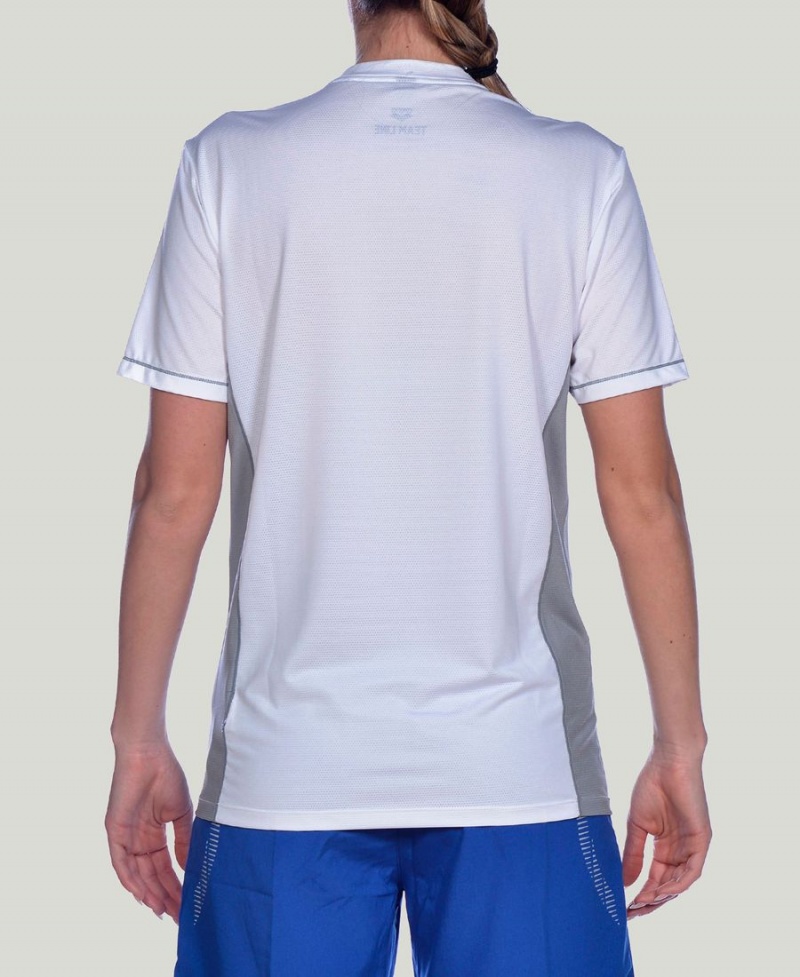 Blanche T-Shirt Arena Team Line Tech Corta Sleeve - SLM-6779330