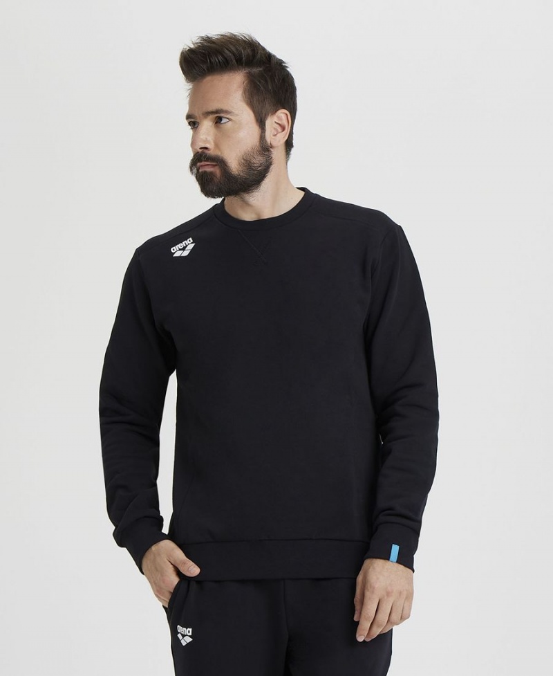 Noir Sweatshirt Arena Solid Crewneck - KEL-4085921