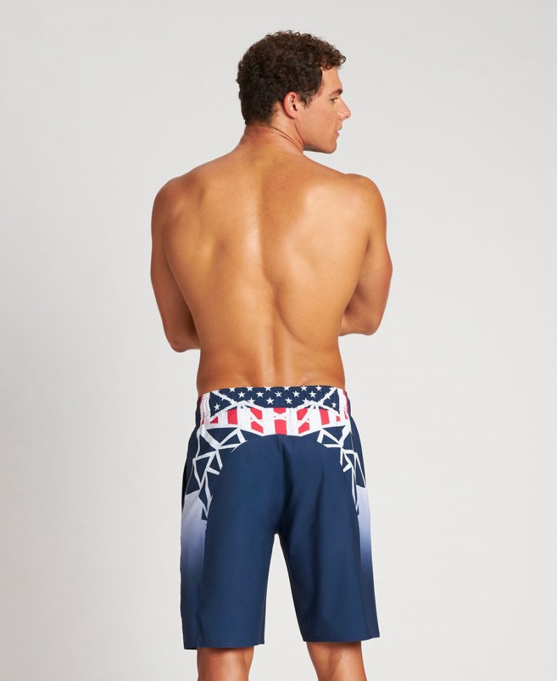 Bleu Marine Short Arena USA Swimming Team Kit Bermuda - RZB-5979040