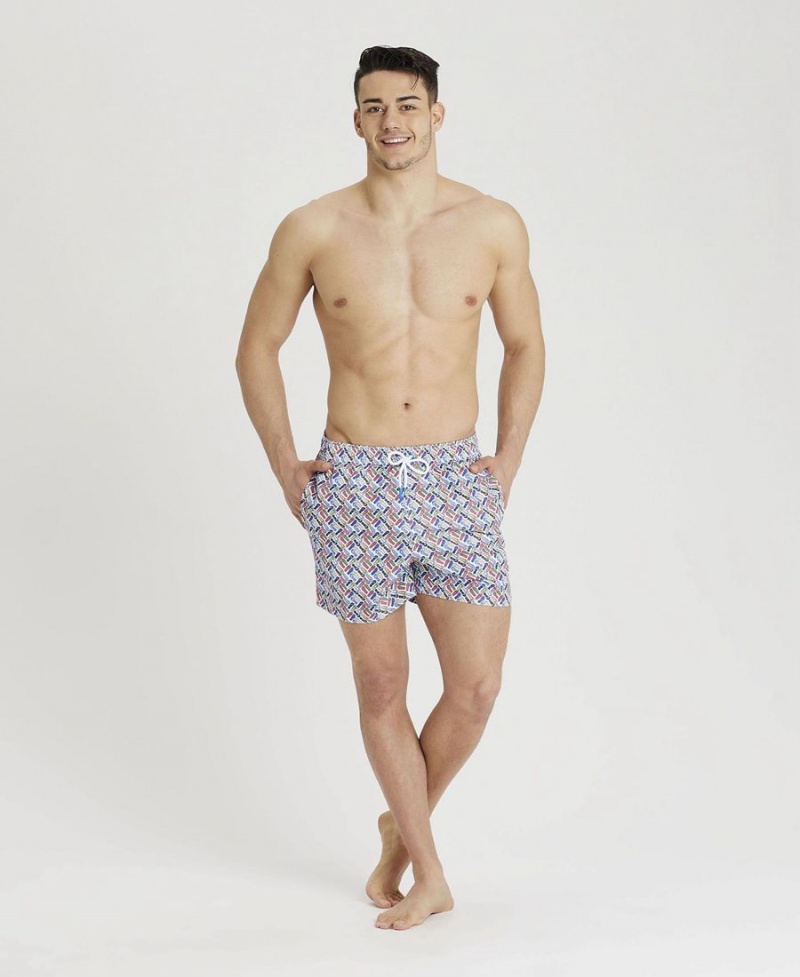 Blanche Multicolore Short Arena Allover Beach - NBZ-7605505