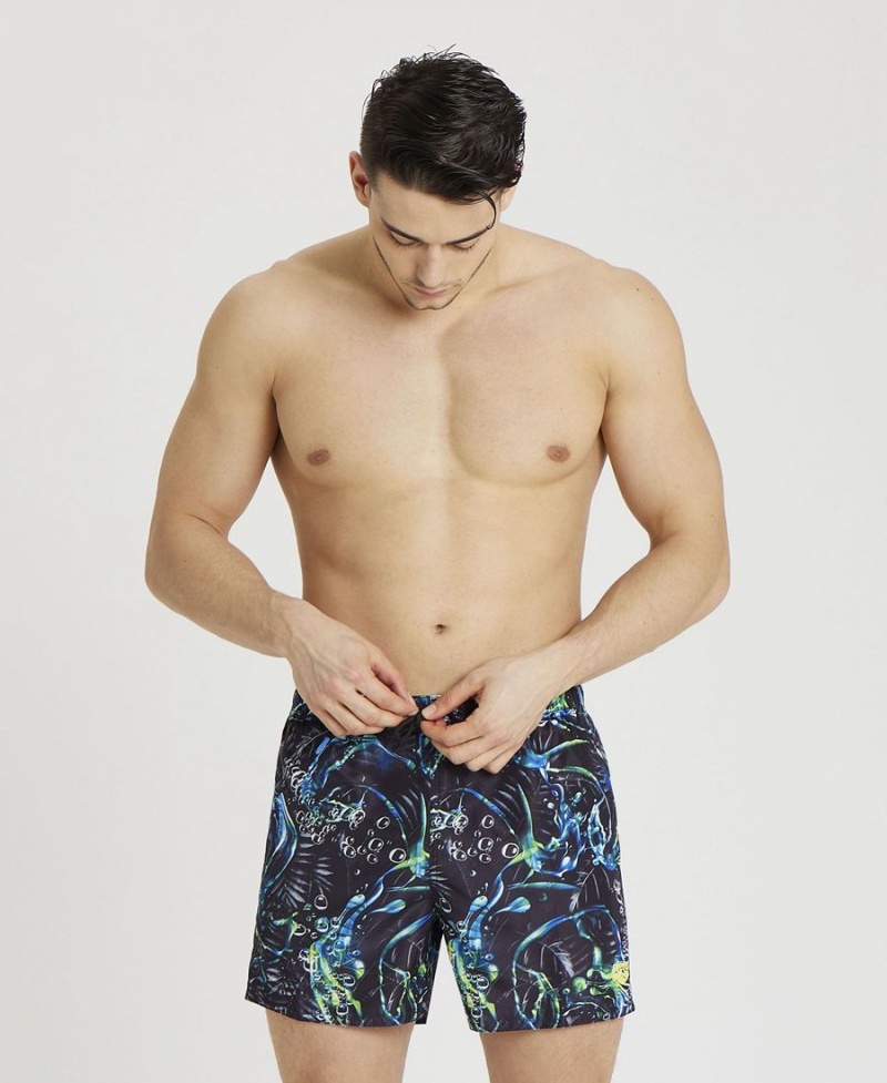 Noir Multicolore Short Arena Allover Beach - PEJ-3523232