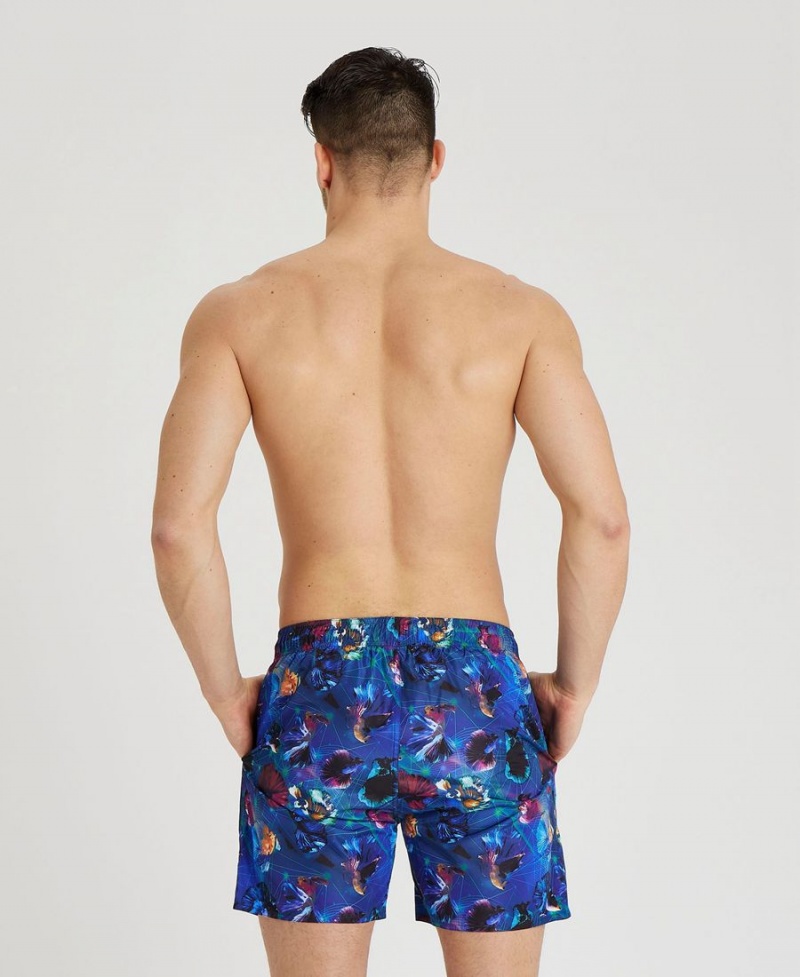 Noir Multicolore Short Arena Allover Print Beach - IGY-5260161