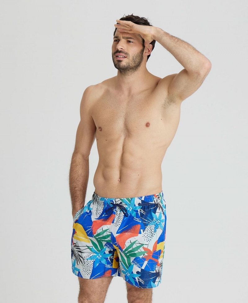 Blanche Multicolore Short Arena Allover Print Beach - UMF-6803791