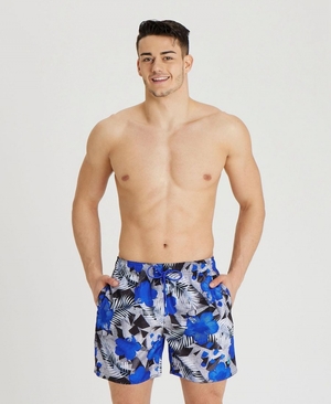 Bleu Multicolore Short Arena Allover Print Beach - SFV-2910345