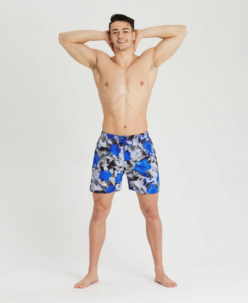 Bleu Multicolore Short Arena Allover Print Beach - SFV-2910345