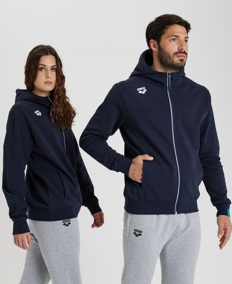 Bleu Marine Veste Arena Team Encapuchonné Panel - JHI-2624766