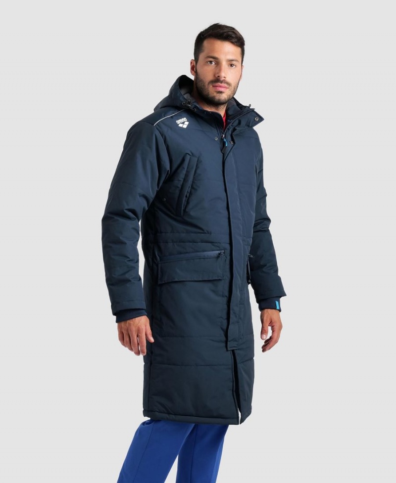 Bleu Marine Veste Arena Team Parka Solid - XBB-9903623