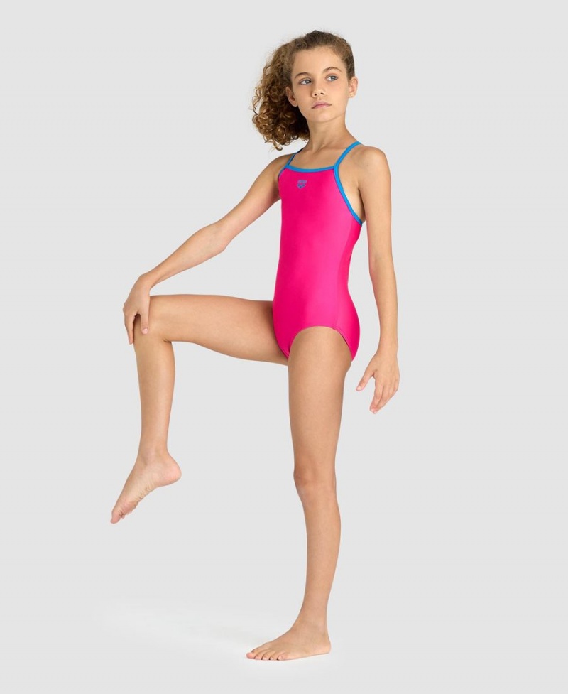 Rose Turquoise Maillot de Bain Arena Solid Light Drop Back - UEB-9826559