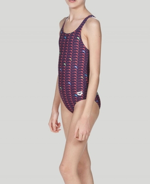 Bleu Marine Rouge Maillot de Bain Arena Dolphin Youth Swim Pro Back - YVC-8155722