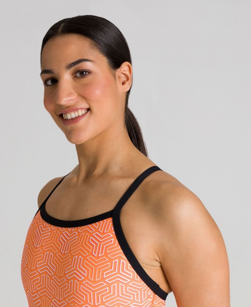 Noir Orange Maillot de Bain Arena Kikko Light Drop Back - ZML-2890620