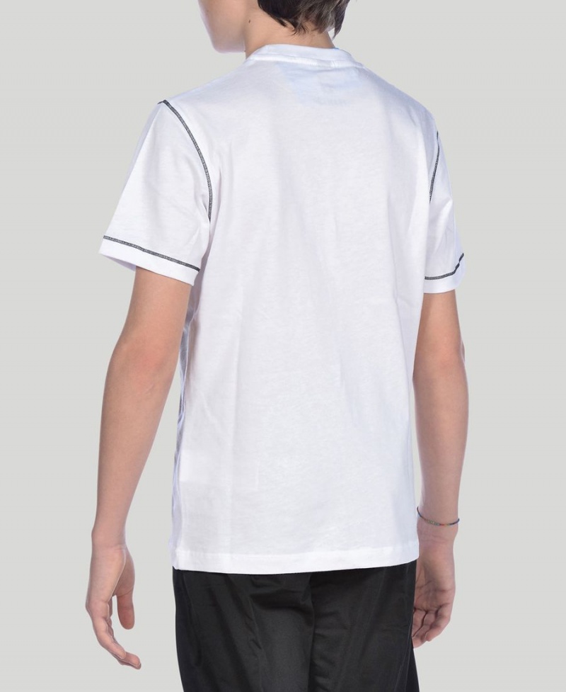 Blanche T-Shirt Arena Youth Team Line Corta Sleeve - SJW-9345313