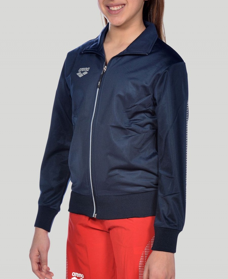 Bleu Marine Veste Arena Youth Team Line Tricoté Poly - DNY-2455023