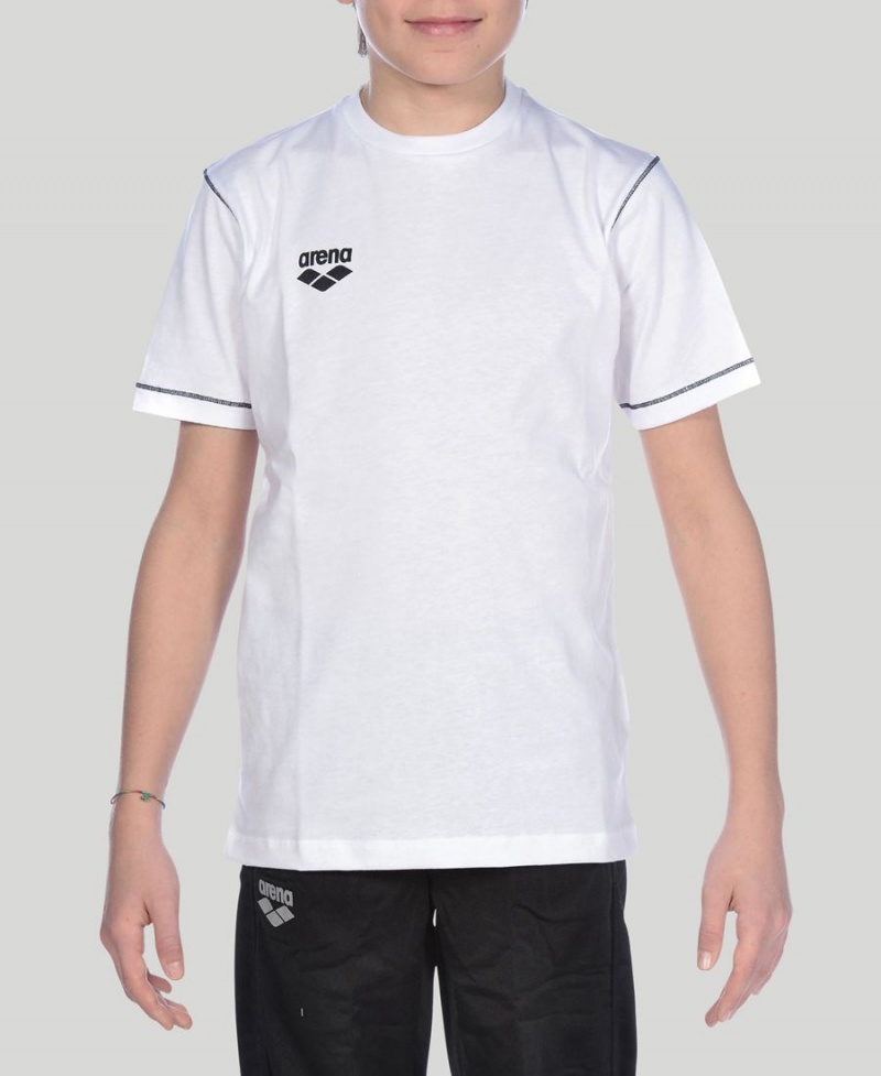 Blanche T-Shirt Arena Youth Team Line Corta Sleeve - MCV-6042020