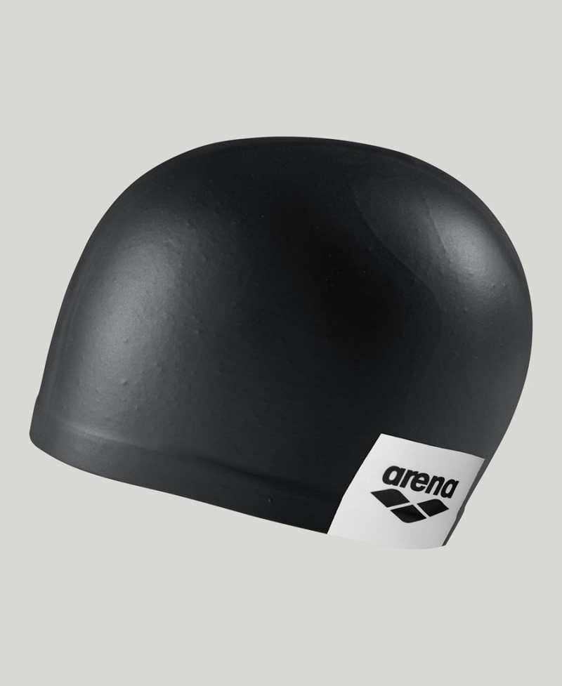 Noir Bonnet de Bain Arena Logo Moulded Silicone - FSG-2892630