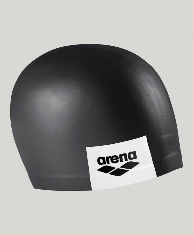 Noir Bonnet de Bain Arena Logo Moulded Silicone - FSG-2892630