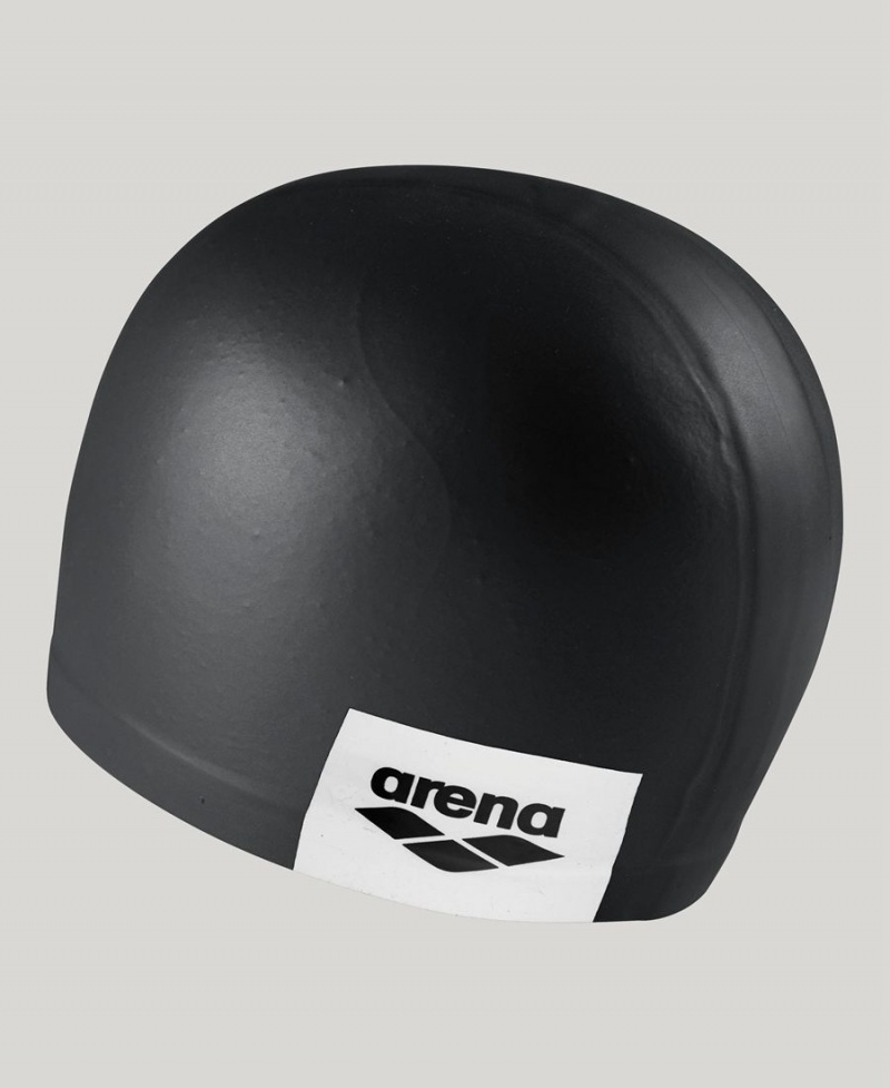 Noir Bonnet de Bain Arena Logo Moulded Silicone - FSG-2892630